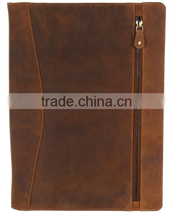 Boshiho leather passport holder Portfolios with credit card leather file folder