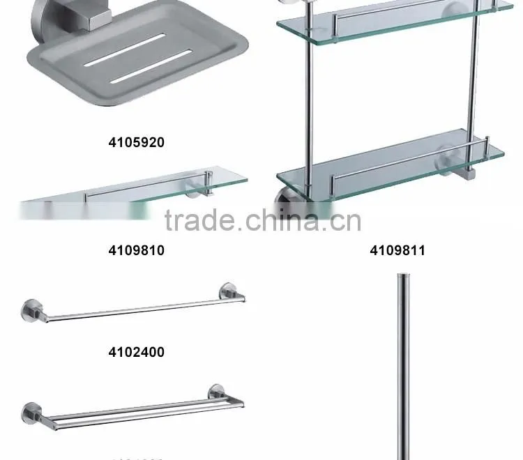 bath accessory stainless steel base material clear glass tumbler holder