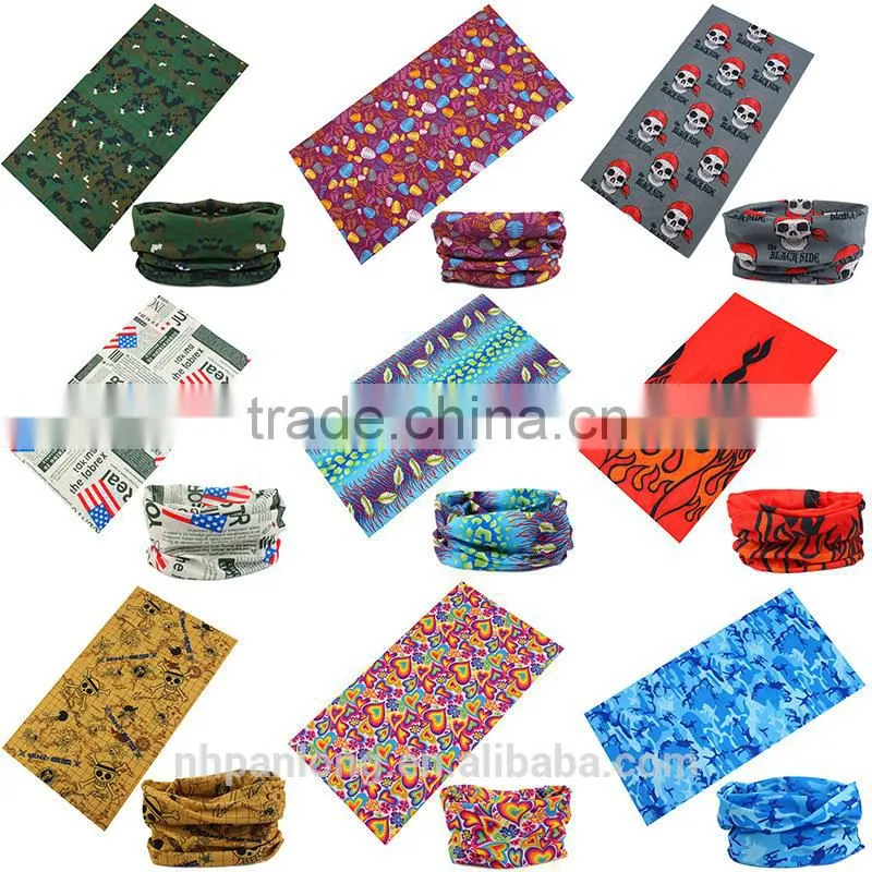 100 polyester elastic seamless neck tubular bandana