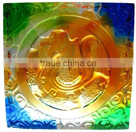 building material--crystal embossed tiles--dragon wall relief--JC002