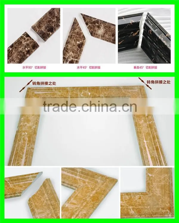 pvc decorative plastic faux marble stone frame