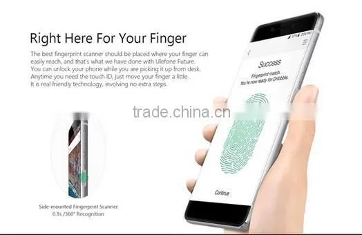 Ulefone Future Bezelless Touch ID 4GB 32GB 64bit MTK6755 Android 6.0 5.5 inch FHD Gold