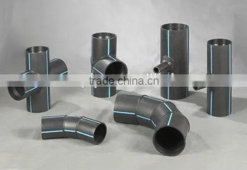 China supply HDPE fabricated fittings plastic welded fitting with flange