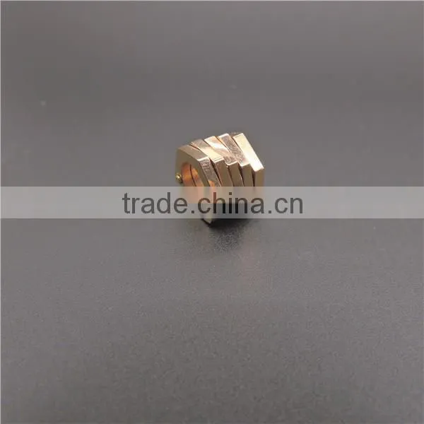 Fashion stainless steel spiral dly charm beads for europe rose gold accessories