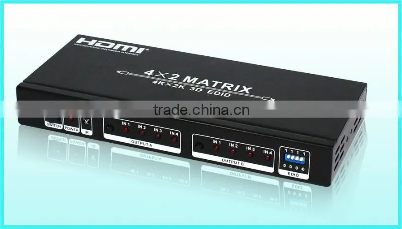 HDMI martix 4by2 with EDID, 4K*2K