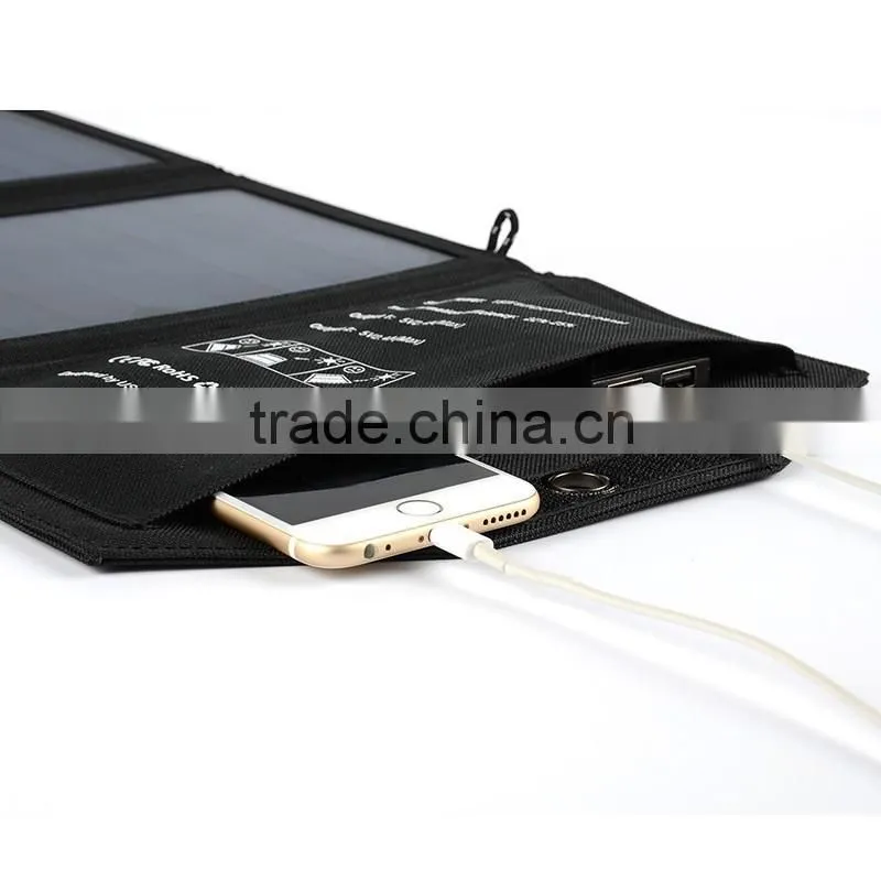 High efficiency 20W waterproof foldable solar mobile phone charger