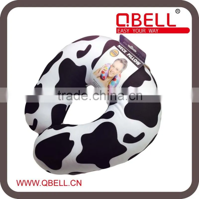 Milk Cow Print Foam Particle Filling Travel Neck Pillow