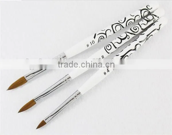 3pcs Red fashion makeup Nail art brush