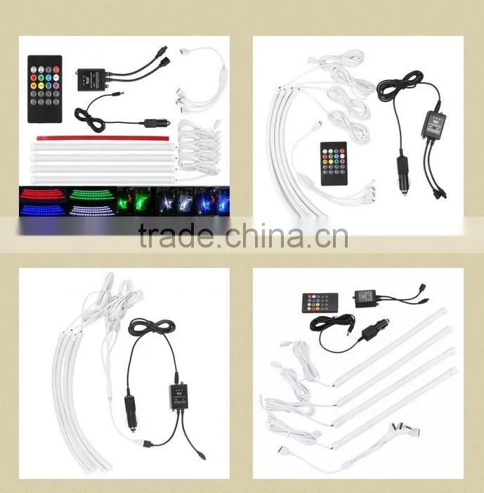 New China Products For Sale Car Charge 12V Glow Interior Decorative 4in1 Atmosphere Light Lamp