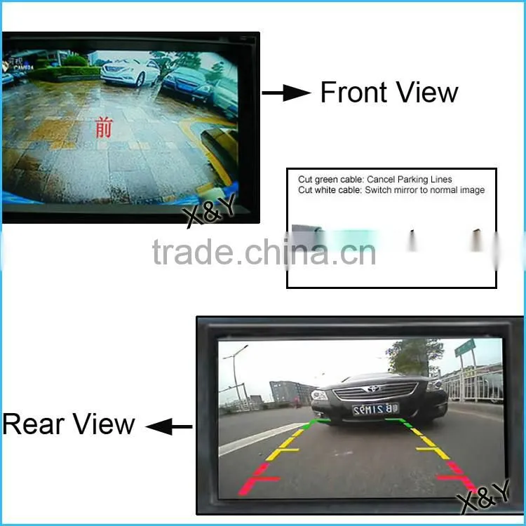 camera hd 170 degrees Night vision side/rear/front view HD car rear view mirror camera XY-1676