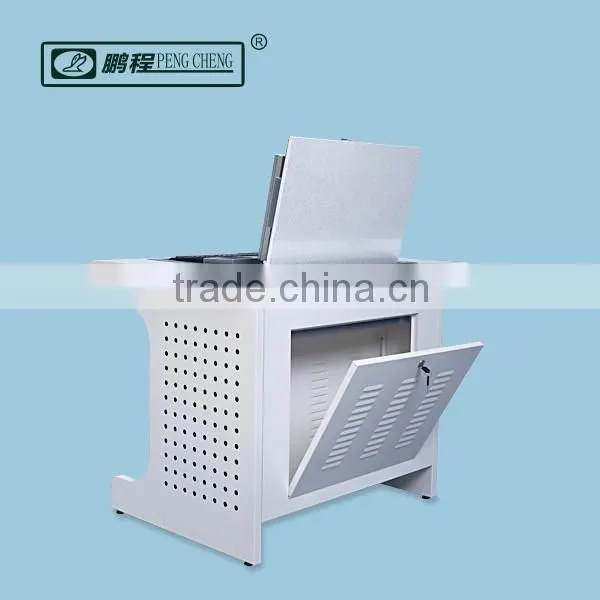 Modern School Gas Spring Fold Away Locking LCD Computer Desk