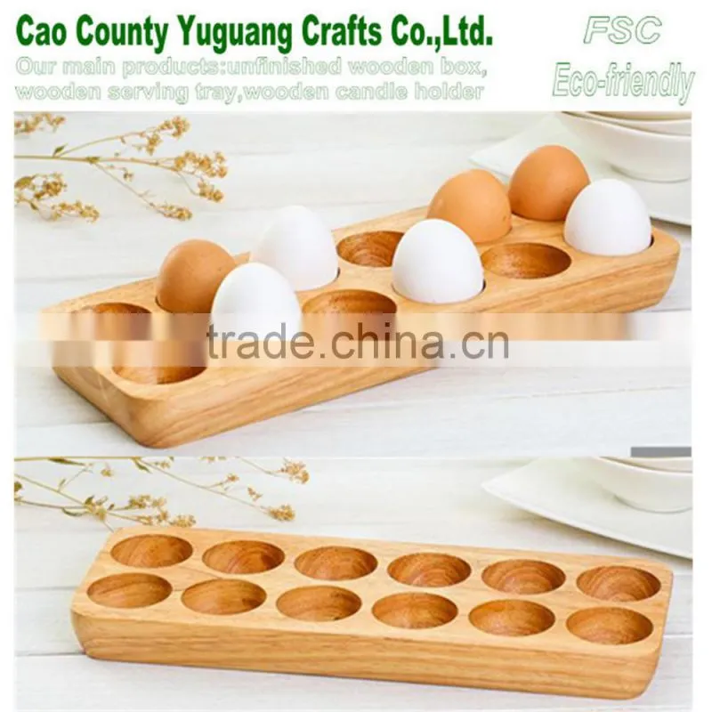 solid wood egg tray,12 pcs egg tray,wooden egg holder