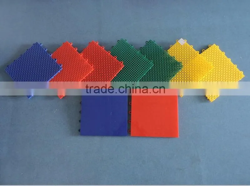 Suspended PP interlocking anti-ultraviolet outdoor carpet tile
