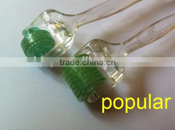 medical PC transparent handle titanium 192 needles derma beauty roller derma