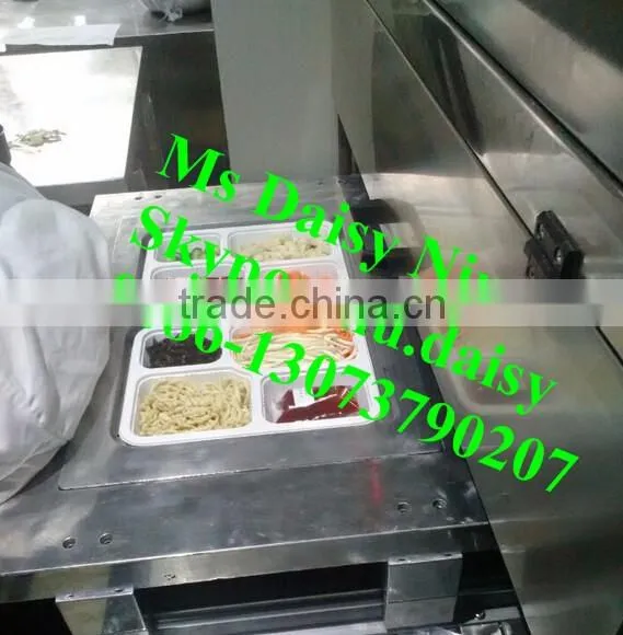 automatic plastic lunch box sealing machine/jelly cup sealing machine/fruit tray sealing machine