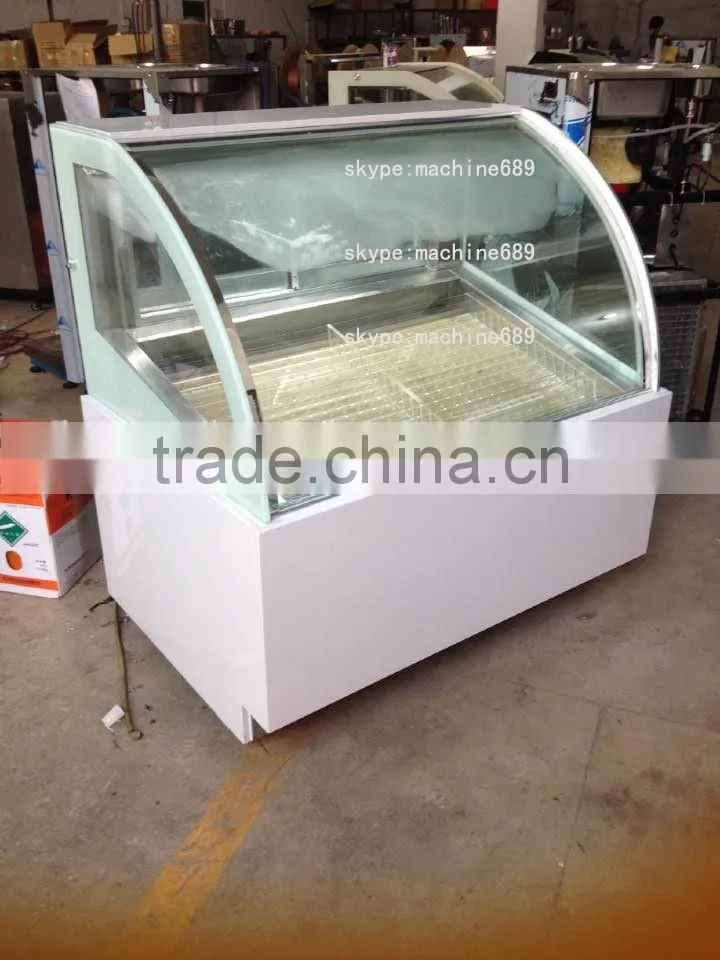 Commercial ice lolly display showcase/popsicle display freezer