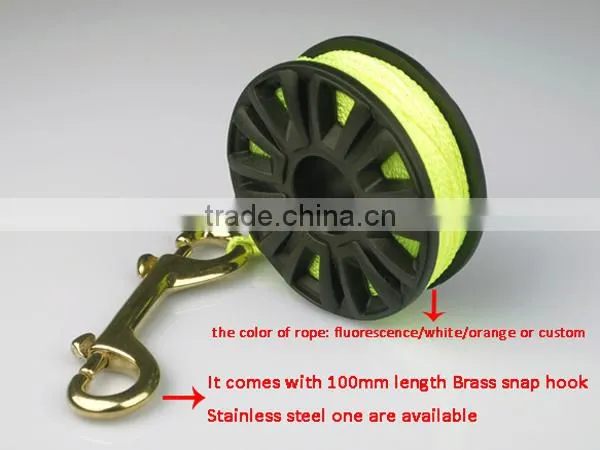 plastic dive reel fly reel nylon reel with brass hook
