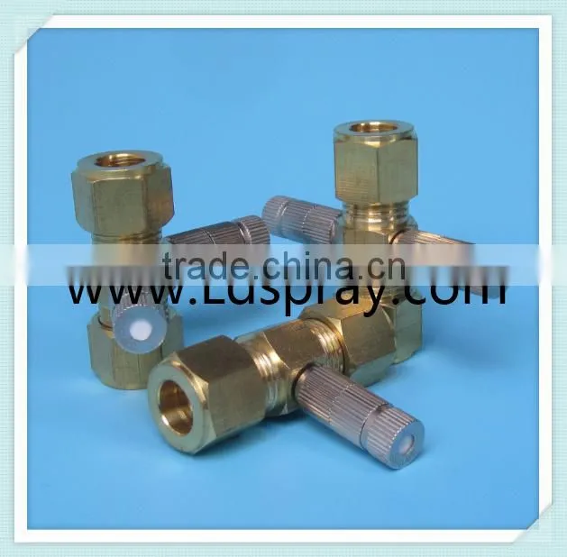 Brass threaded ferrule type 3/8 through connector with one two holes