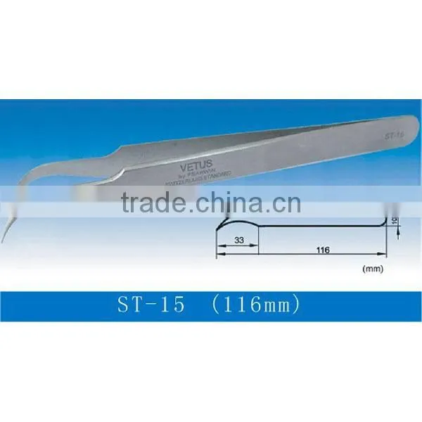 Stainless Steel Curved Tweezers, Eyelash Tweezers factory & manufacturer & supplier