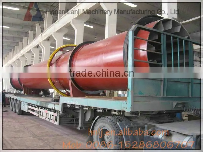 Rotary drum dryer for mineral ore concentration