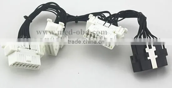 OBD2 splitter Y cable , J1962M to 3-J1962F, 1 to 3 audio spliter cable, 1ft