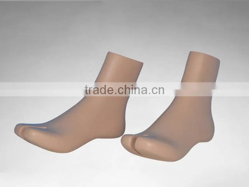 Fashion flip-flops display Golden mannequin feet and foot for shoes display