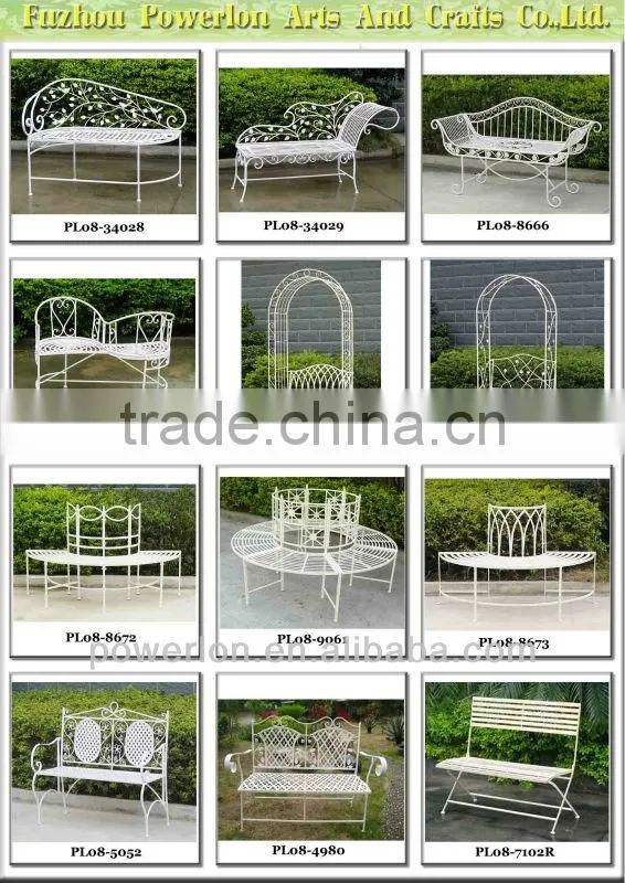 Innovative iron garden bench