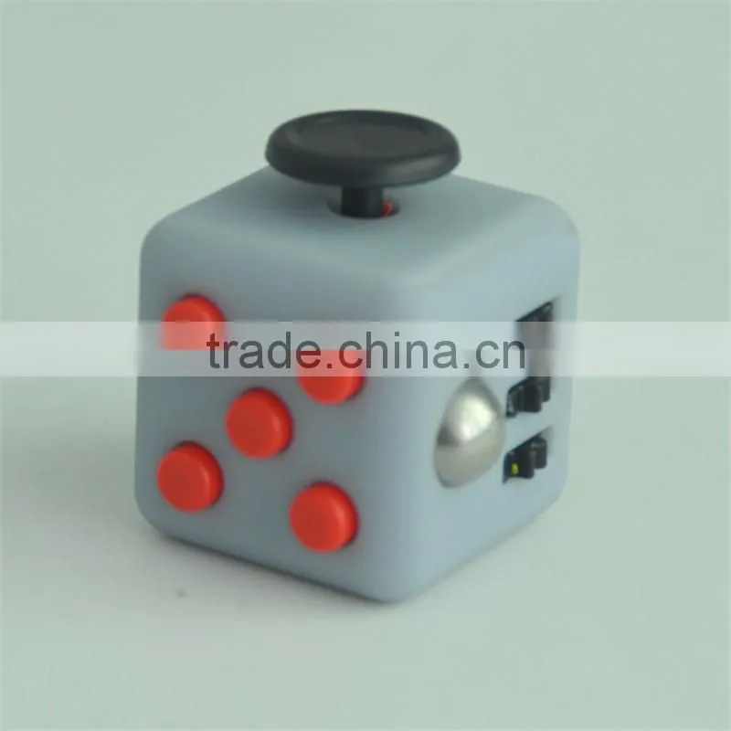 2016 New arrive Addicting High Quality 6-Sided Desk Toy Fidget Mixed colors magical cub smooth button desk toy fidget