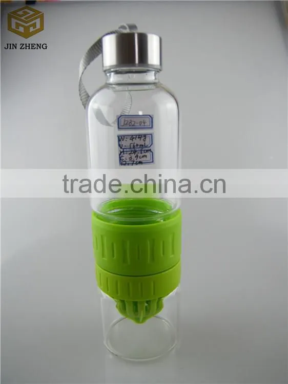 New Design Glass Juice Cup Drinking Healthier Lemon Cup/ water bottle