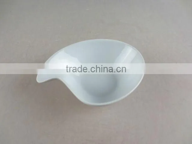 stock white porcelain sauce dish