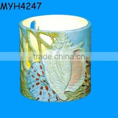Wonderful undersea conch and shell tealight candle containers