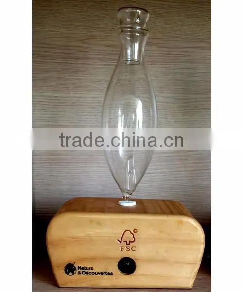 Elegant Wooden and Glass LED Aroma Diffuser Nebulization Essential Oil Diffuser