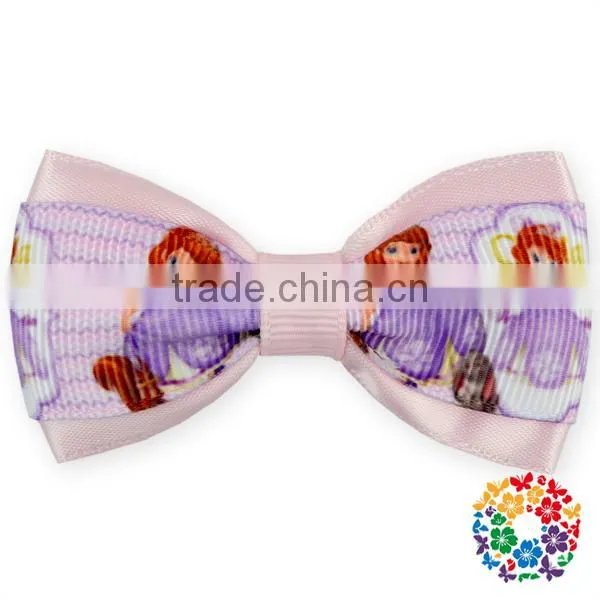 Fancy Blue Bow Knot Hair Accessories Alligator Clips Baby Girl Bows/ Hair Bow Ribbon