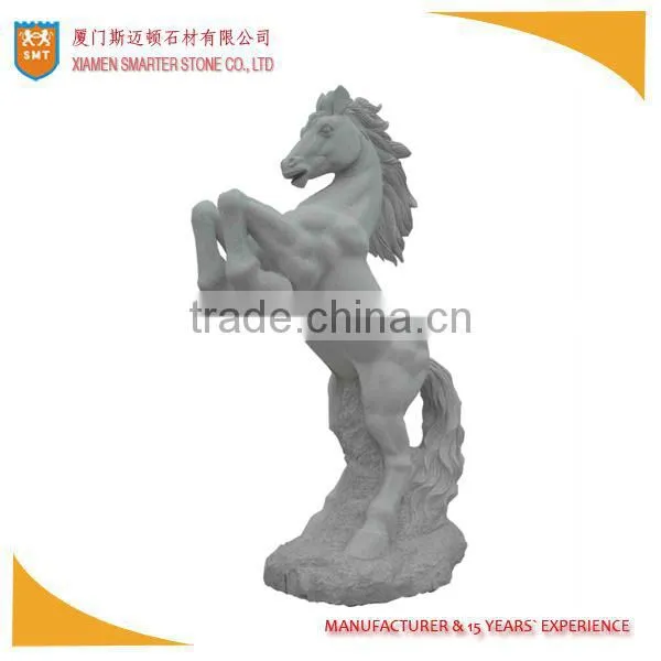 Beautiful grey color crane animal stone sculpture