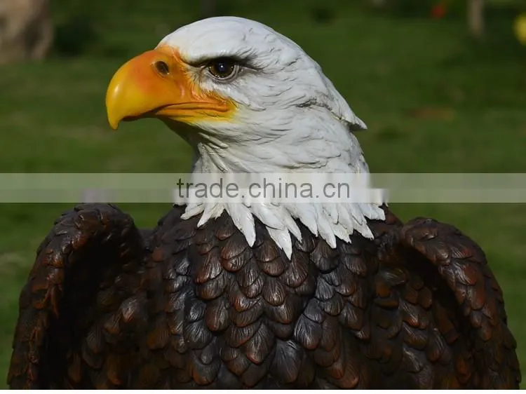 wholesale home decor high quality fiberglass eagle animal resin sculptures
