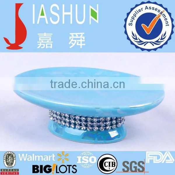 Natural Handmade Ceramic Blue Soap Dish