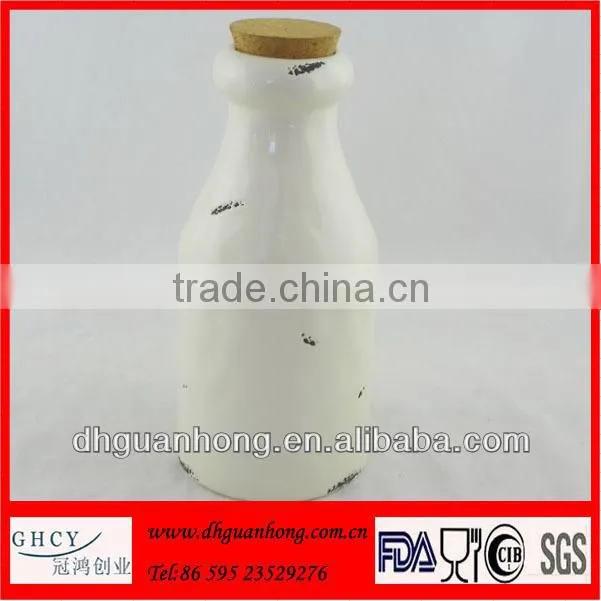 Ceramic Bottle with wooden lid