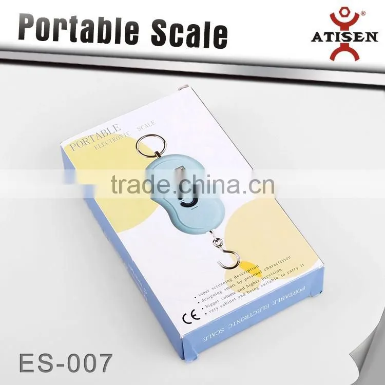 LCD Digital Hanging Luggage Weight Hook Scale Portable 40kg/ 10g Black