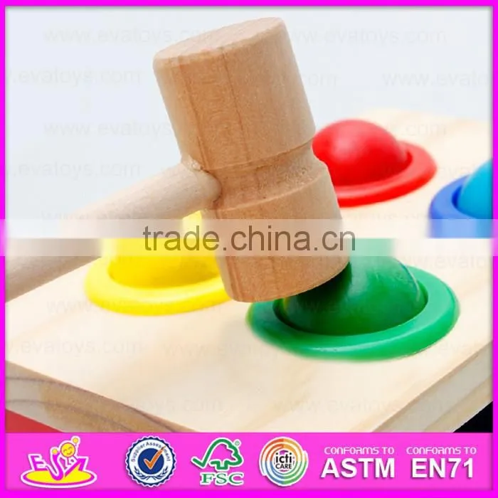 2016 hot sale baby wooden toy hammer W11G023