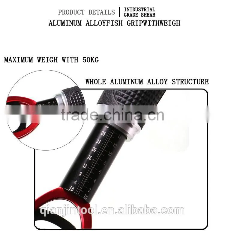 Professional stainless steel fish gripper/15/30kg scale/fish lip grip