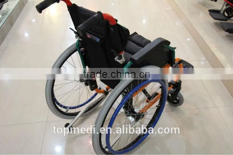 Topmedi homecare folding manual aluminum light wheelchair for disabled children