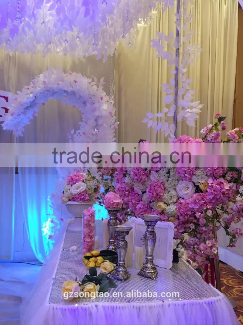 Songtao design Various Artificial Distributor Flower Pink & whiten Sakura Wedding Stage Decoration