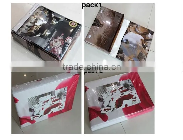 3d Bedding Sets Duvet Cover Set Bed Linens (Queen, 1 Duvet Cover+1 Flat Sheet +2 Pillowcases) -HDIE