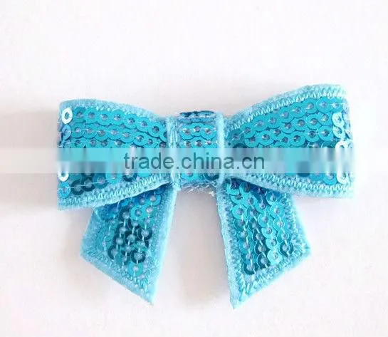 Traditional magnetic mullticolor sequins hair bow for the girls