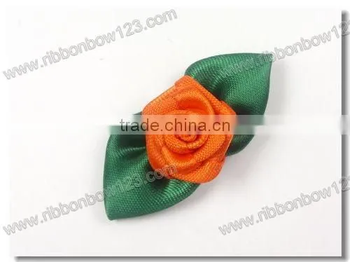 New satin leaves ribbon bows