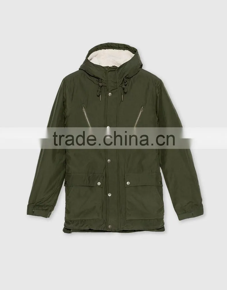 Custom warm fur-collar jacket winter coat wholesale men parka jackets