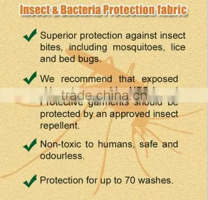 100% cotton FR mosquito repellent/anti mosquito fabric
