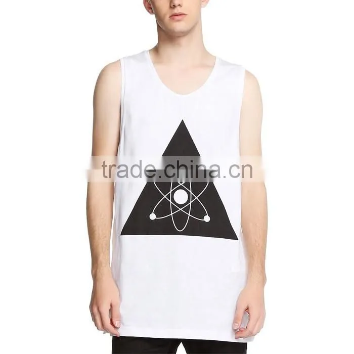 New arrival white letters printed vest for men