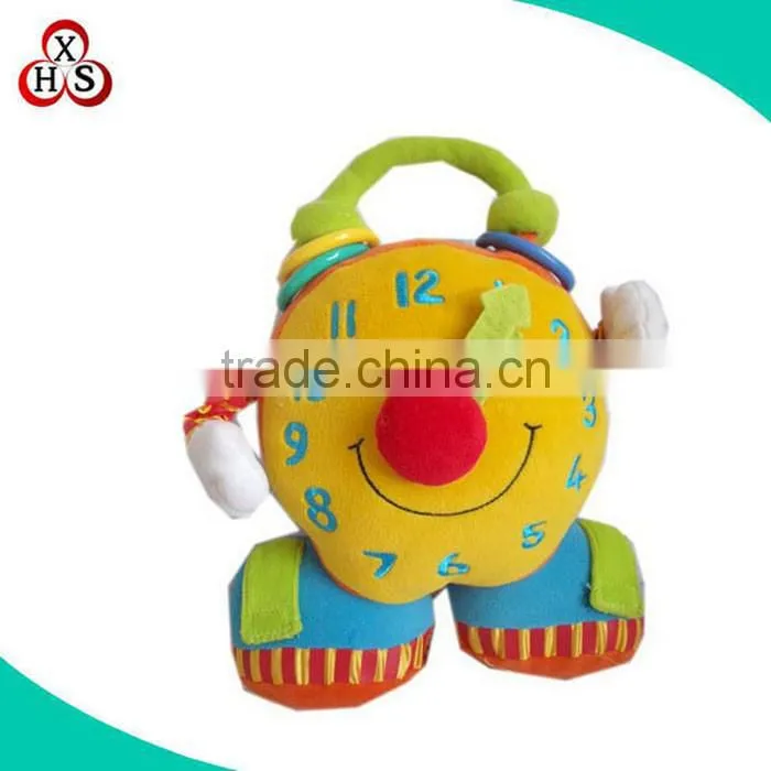 clock plush toy baby educational clock stuffed toys
