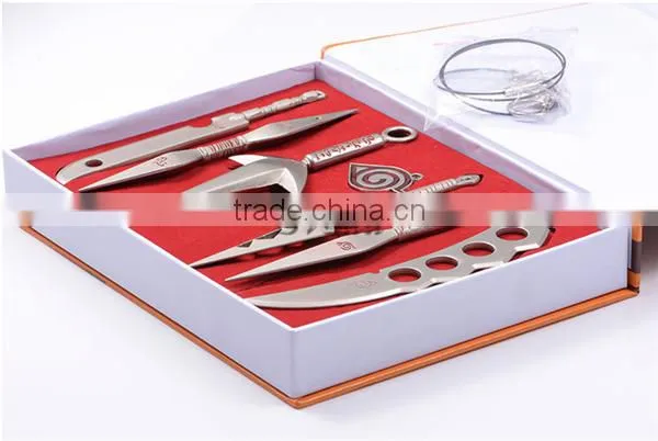 Naruto Ninja weapons set of 7pcs Naruto costume Cosplay accessory Naruto keychain
